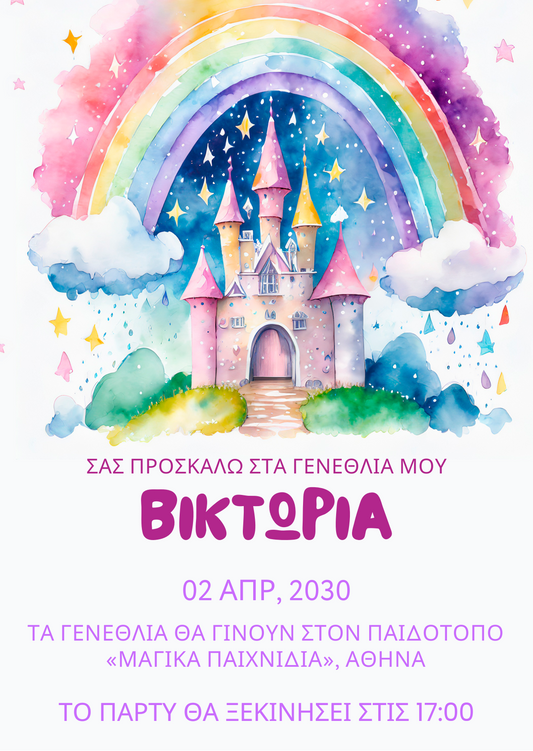 ηλεκτρονικό προσκλητήριο πριγκίπισσα
