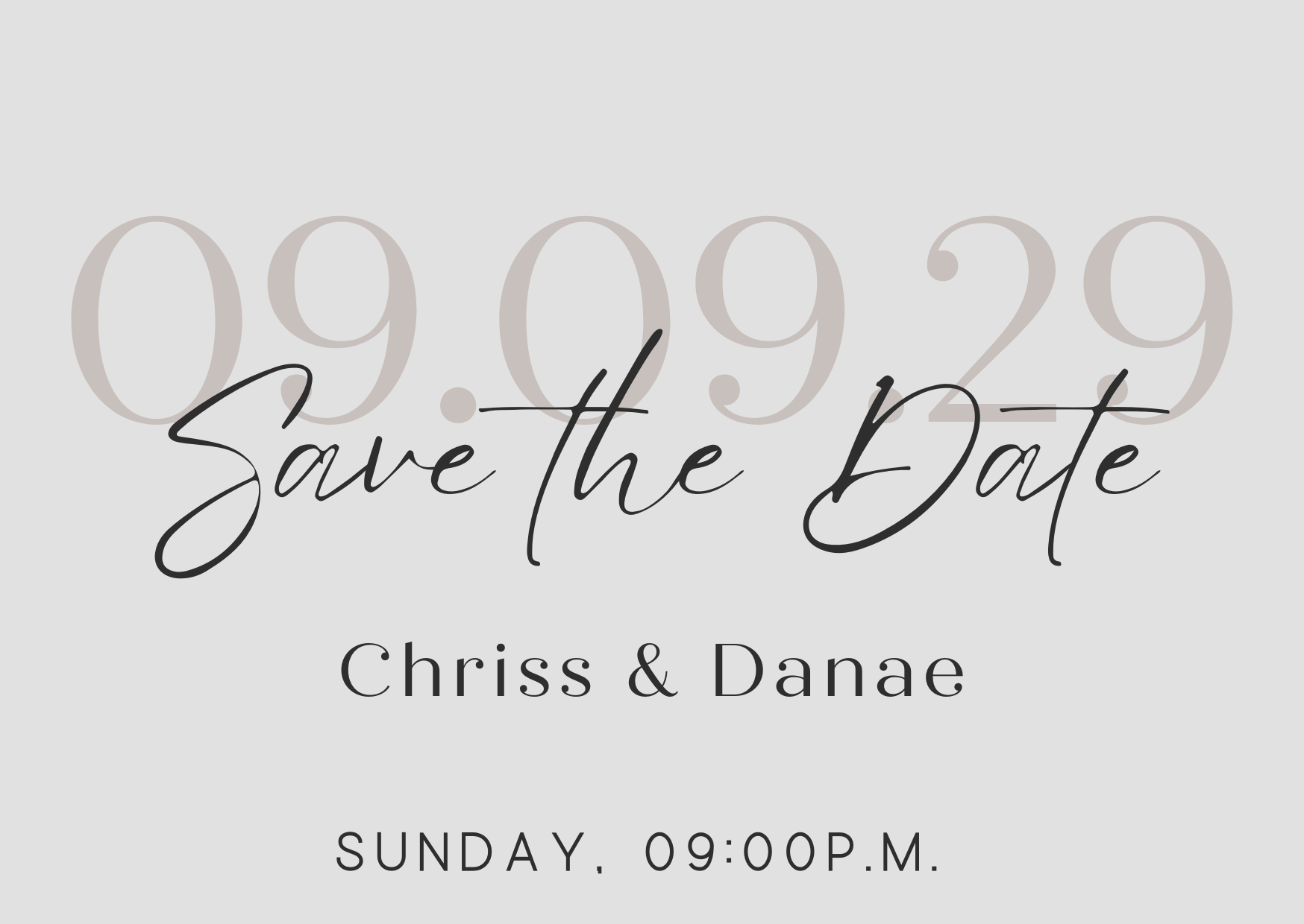 Save the Date Wedding Page